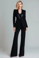 Laden Sie das Bild in den Galerie-Viewer, Rote 2-teilige Schal Revers taillierte Damenanzüge