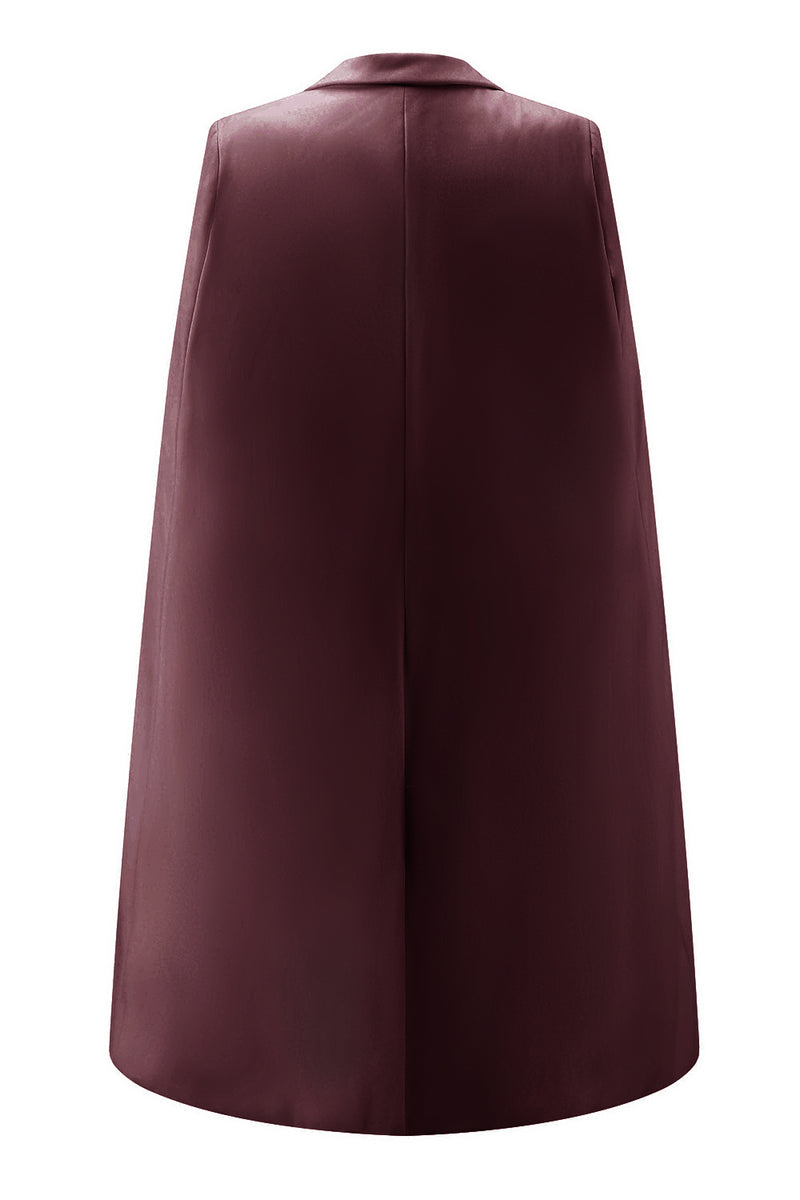 Laden Sie das Bild in den Galerie-Viewer, Weißes Bodycon Mini Arbeitskleid mit Peak Revers und Cape