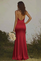 Laden Sie das Bild in den Galerie-Viewer, Hellgelbes Neckholder Meerjungfrau Satin Brautjungfernkleid