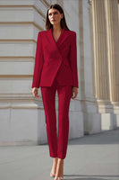 Laden Sie das Bild in den Galerie-Viewer, Elfenbein Peak Revers 2-teilige Business Anzüge mit Ärmeln