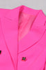 Laden Sie das Bild in den Galerie-Viewer, Fuchsia 3-teilige zweireihige Damen Ballanzüge
