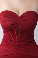 Laden Sie das Bild in den Galerie-Viewer, Schwarzes Meerjungfrauen Herzausschnitt Langes Ballkleid mit Schlitz