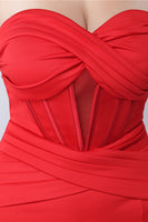 Laden Sie das Bild in den Galerie-Viewer, Schwarzes Meerjungfrauen Herzausschnitt Langes Ballkleid mit Schlitz