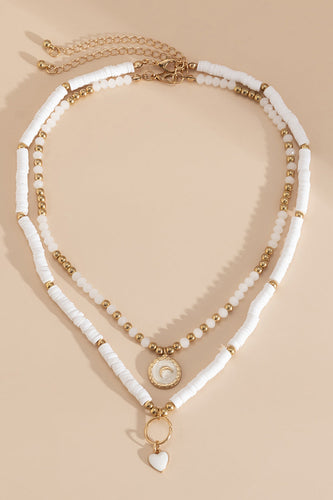 Boho Weiße Perlenkette