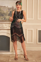 Laden Sie das Bild in den Galerie-Viewer, Blush Funkelndes Fransen Great Gatsby Kleid mit Pailletten