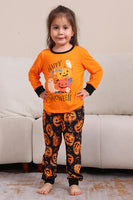 Laden Sie das Bild in den Galerie-Viewer, Kürbis Druck Orange Halloween Familie Pyjama Set