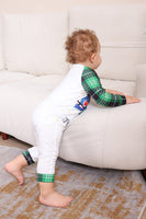 Laden Sie das Bild in den Galerie-Viewer, Grün und Weiß Frohe Weihnachten Familie Pyjama-Sets