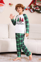Laden Sie das Bild in den Galerie-Viewer, Grün und Weiß Frohe Weihnachten Familie Pyjama-Sets