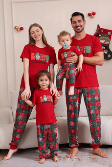 Rote Frohe Weihnachten Familie Pyjama-Sets