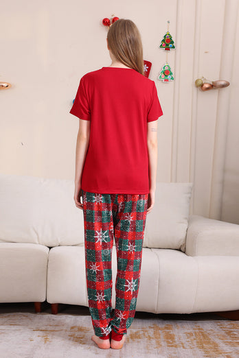 Rote Frohe Weihnachten Familie Pyjama-Sets