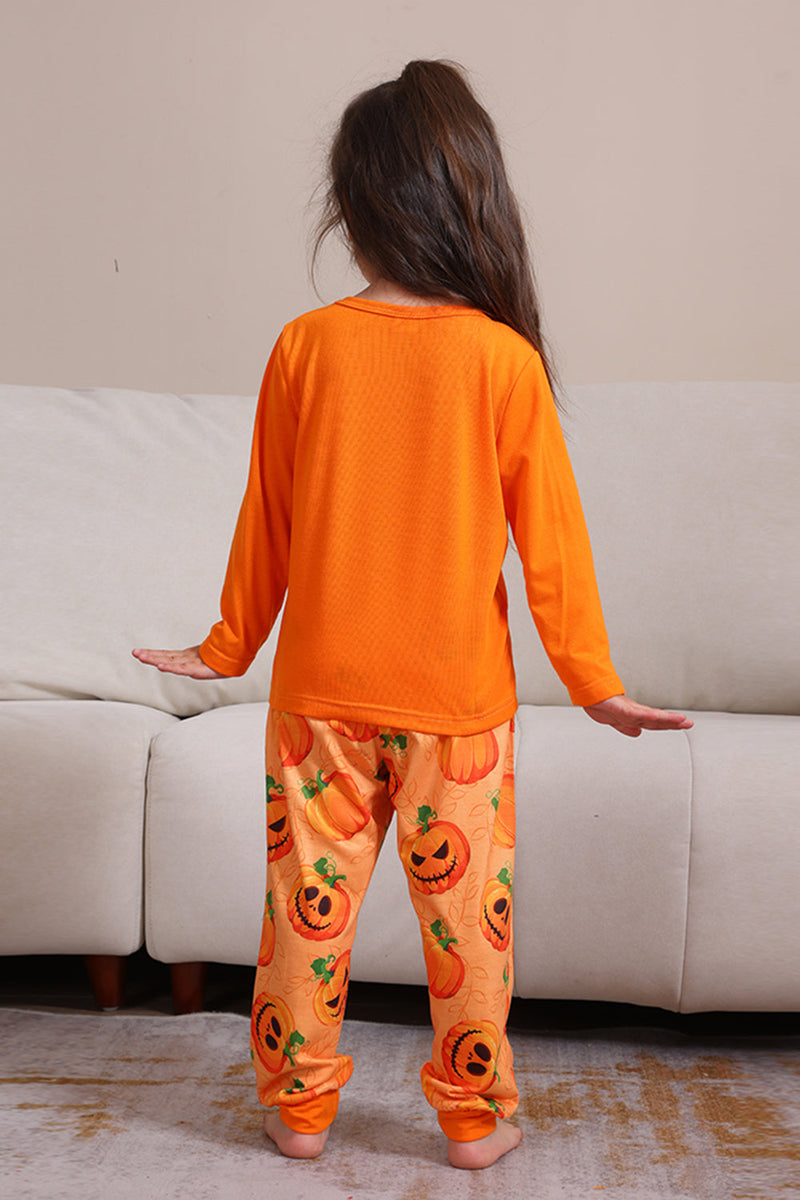 Laden Sie das Bild in den Galerie-Viewer, Halloween Orange Kürbis Familie Pyjama Set