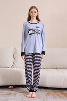 Laden Sie das Bild in den Galerie-Viewer, Graues Fröhliches Halloween Familien-Pyjama-Set