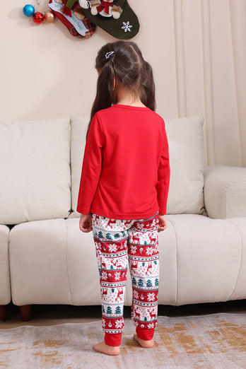 Rotes Weihnachts-Familien-Pyjama-Set