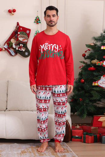 Rotes Weihnachts-Familien-Pyjama-Set