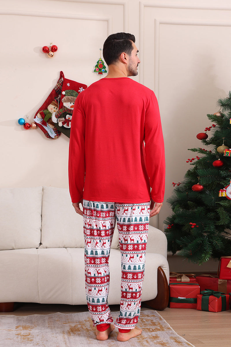 Laden Sie das Bild in den Galerie-Viewer, Rotes Weihnachts-Familien-Pyjama-Set