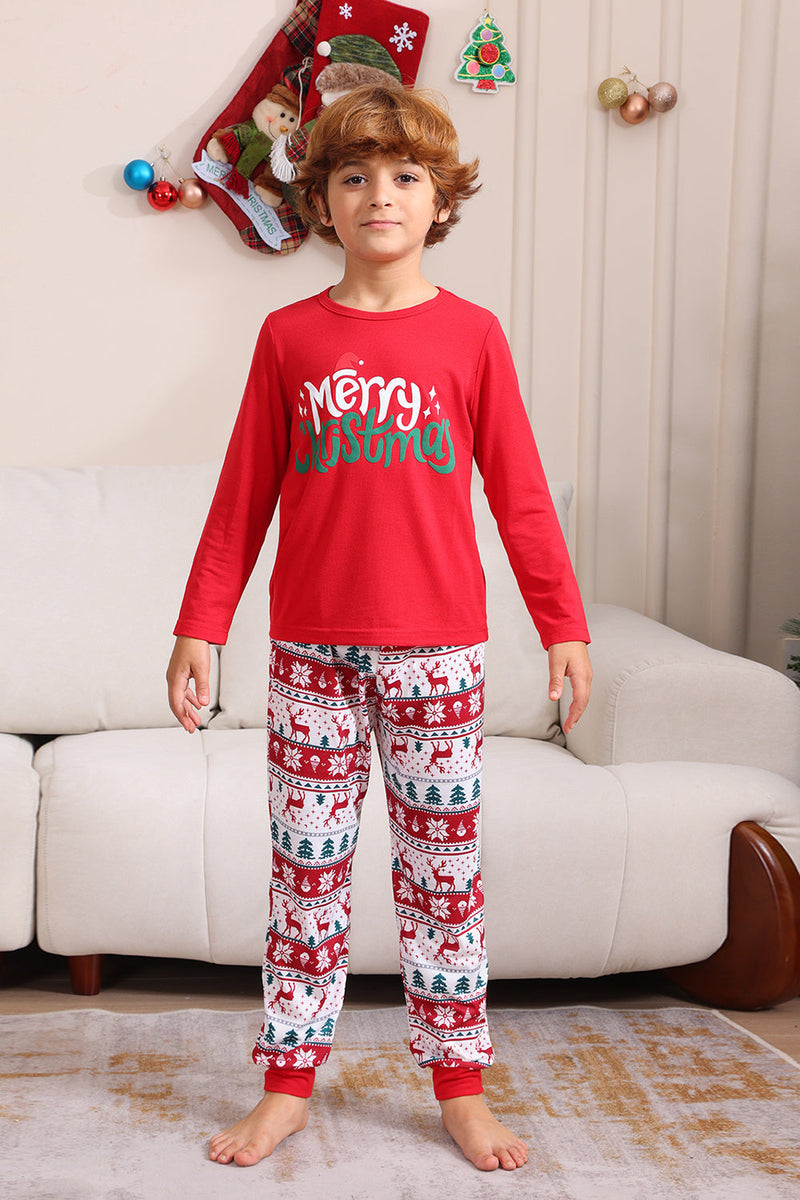 Laden Sie das Bild in den Galerie-Viewer, Rotes Weihnachts-Familien-Pyjama-Set