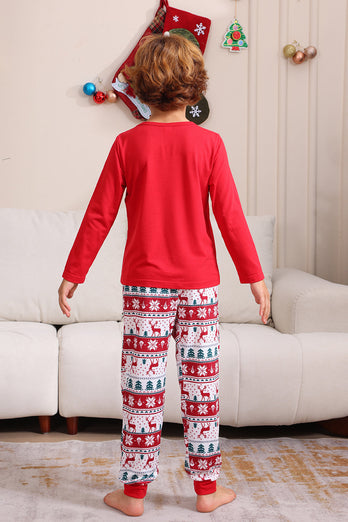 Rotes Weihnachts-Familien-Pyjama-Set