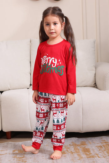 Rotes Weihnachts-Familien-Pyjama-Set