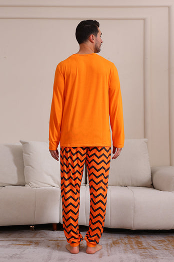 Orange Halloween Familie Passendes Pyjama-Set