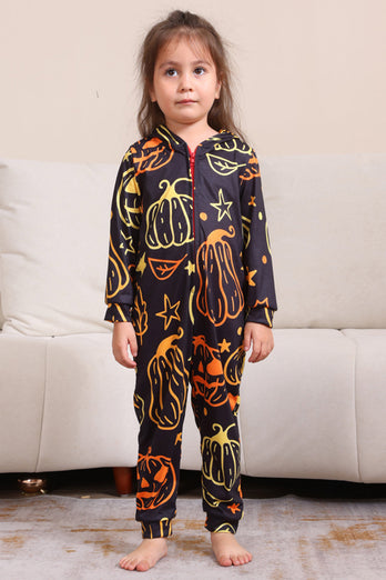 Schwarzer Druck Halloween Familie Passendes Pyjama-Set