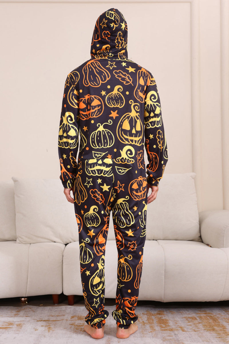 Laden Sie das Bild in den Galerie-Viewer, Schwarzer Druck Halloween Familie Passendes Pyjama-Set