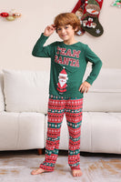 Laden Sie das Bild in den Galerie-Viewer, Dunkelgrünes Weihnachts-Familien-Pyjama-Set
