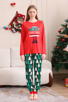 Laden Sie das Bild in den Galerie-Viewer, Roter Druck Weihnachten Familie Passendes Pyjama-Set