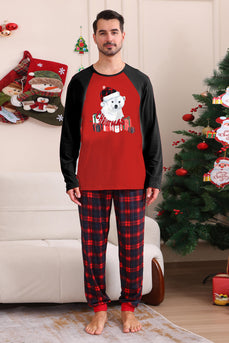 Roter Bär Rot Liebe frohe Weihnachten Family Pyjama Set