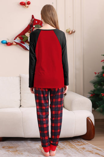 Roter Bär Rot Liebe frohe Weihnachten Family Pyjama Set