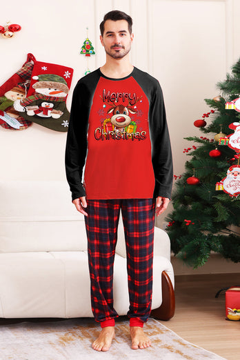 Roter Bär Rot Liebe frohe Weihnachten Family Pyjama Set