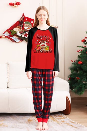 Roter Bär Rot Liebe frohe Weihnachten Family Pyjama Set