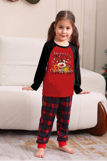 Roter Bär Rot Liebe frohe Weihnachten Family Pyjama Set