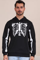 Laden Sie das Bild in den Galerie-Viewer, Schwarze Skelett Kapuze Halloween Familie Sweatshirts