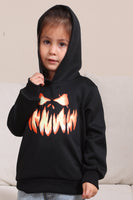 Laden Sie das Bild in den Galerie-Viewer, Schwarze Teufel Kürbis Druck Kapuze Halloween Familie Sweatshirts