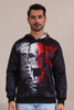 Laden Sie das Bild in den Galerie-Viewer, Schwarze Halloween-Familien-Sweatshirts mit Skelett-Druck und Kapuze