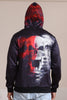 Laden Sie das Bild in den Galerie-Viewer, Schwarze Halloween-Familien-Sweatshirts mit Skelett-Druck und Kapuze