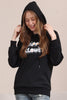 Laden Sie das Bild in den Galerie-Viewer, Schwarze Halloween-Familien-Sweatshirts mit Textdruck und Kapuze