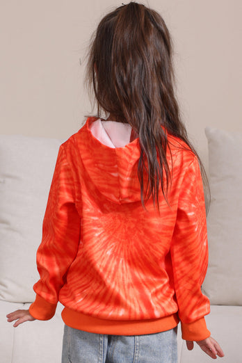 Orange Halloween Familienanzug Langärmeliges Kapuzensweatshirt