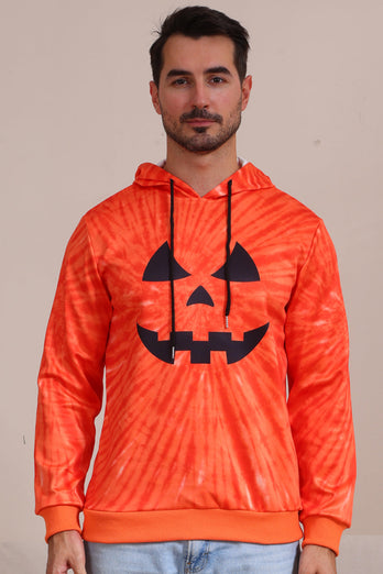 Orange Halloween Familienanzug Langärmeliges Kapuzensweatshirt