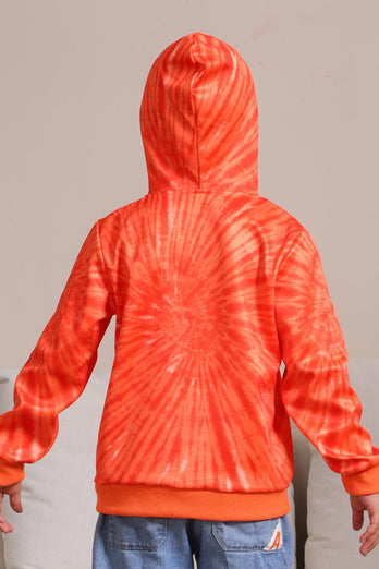 Orange Halloween Familienanzug Langärmeliges Kapuzensweatshirt