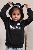 Laden Sie das Bild in den Galerie-Viewer, Schwarzes Halloween Familienkostüm Kapuzensweatshirt