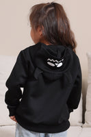 Laden Sie das Bild in den Galerie-Viewer, Schwarzes Halloween Familienkostüm Kapuzensweatshirt