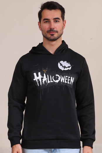 Schwarzes Halloween Familienkostüm Kapuzensweatshirt