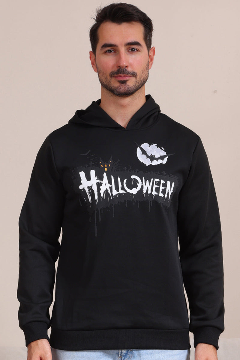 Laden Sie das Bild in den Galerie-Viewer, Schwarzes Halloween Familienkostüm Kapuzensweatshirt