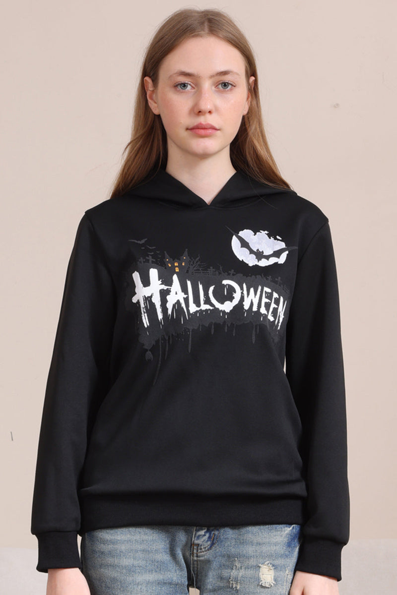 Laden Sie das Bild in den Galerie-Viewer, Schwarzes Halloween Familienkostüm Kapuzensweatshirt