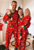 Laden Sie das Bild in den Galerie-Viewer, Rote Tiere bedruckte Weihnachtsfamilie Pyjama-Sets