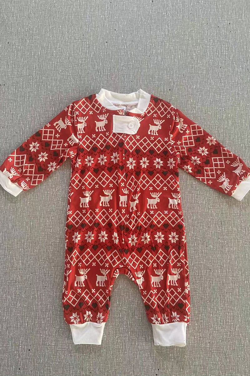 Laden Sie das Bild in den Galerie-Viewer, Rote Schneeflocke bedruckt Weihnachten Familie passende Pyjama-Sets