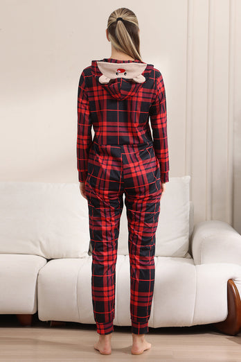 Roter Merry Christmas Pyjamas für die Familie Kapuzen-Einteiler Pjs Holiday Pyjamas Set