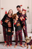 Laden Sie das Bild in den Galerie-Viewer, Schwarz Rot Familie Passende Pyjamas Erwachsene Kinder Baby Tops und Karierte Hosen Weihnachten Pyjama Set