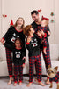 Laden Sie das Bild in den Galerie-Viewer, Schwarz Rot Familie Passende Pyjamas Erwachsene Kinder Baby Tops und Karierte Hosen Weihnachten Pyjama Set